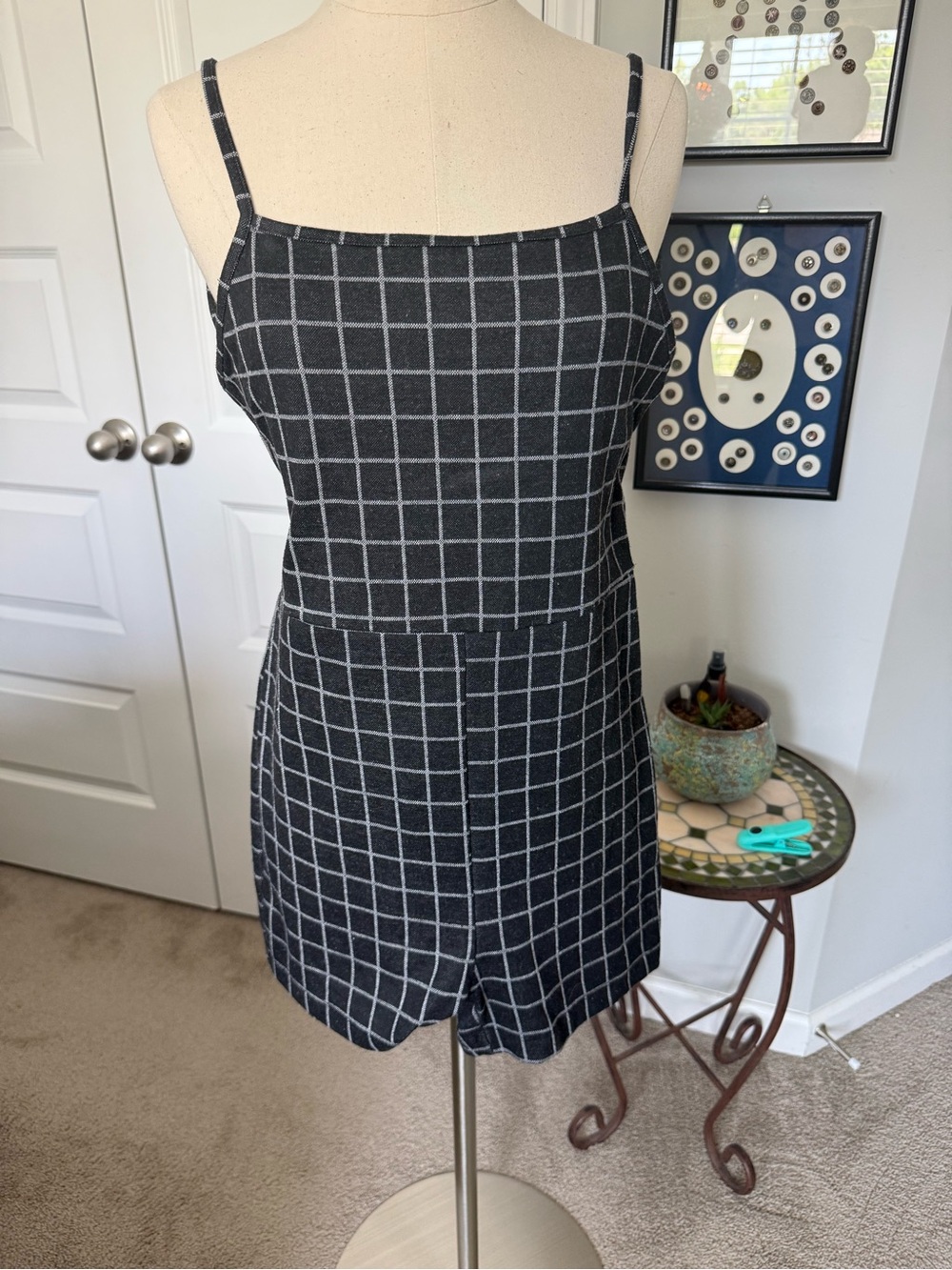 Vintage Checkered Romper